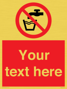 Custom prohibition not drinking water